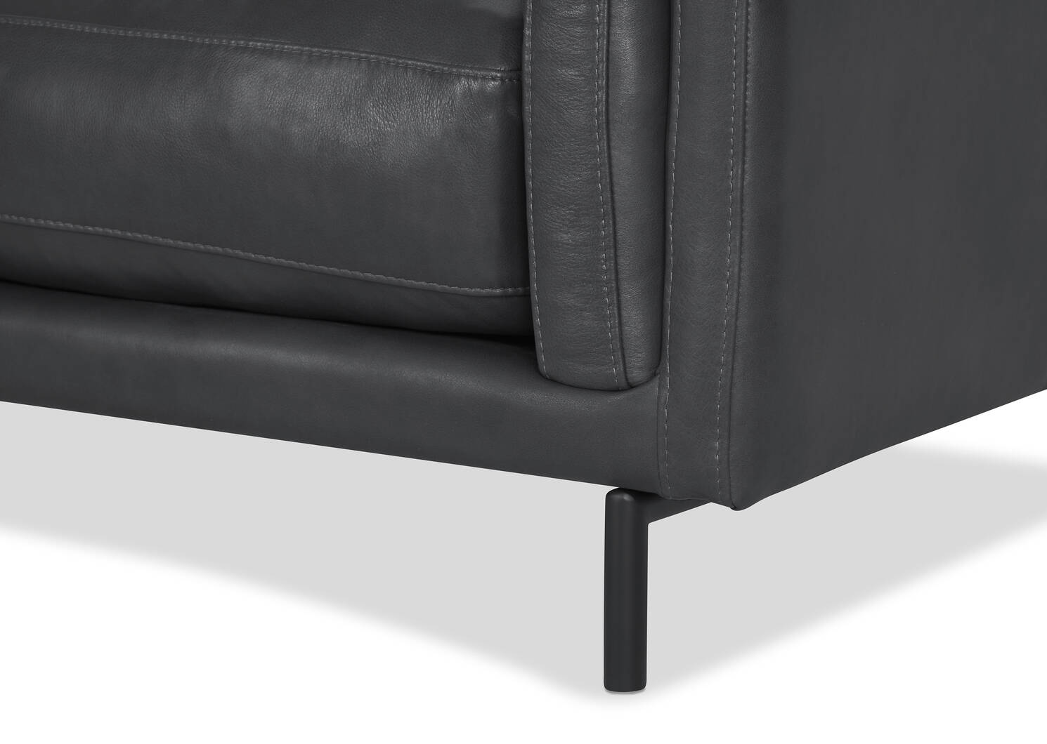 Canapé en cuir Renfrew 94 po -Alder gris