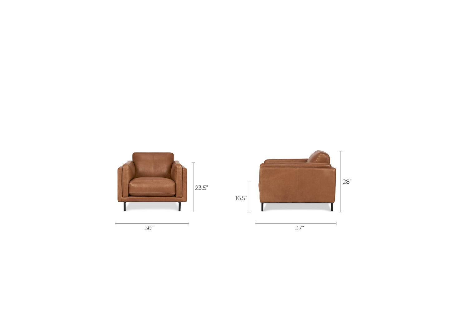 Renfrew Leather Armchair -Adler Tan