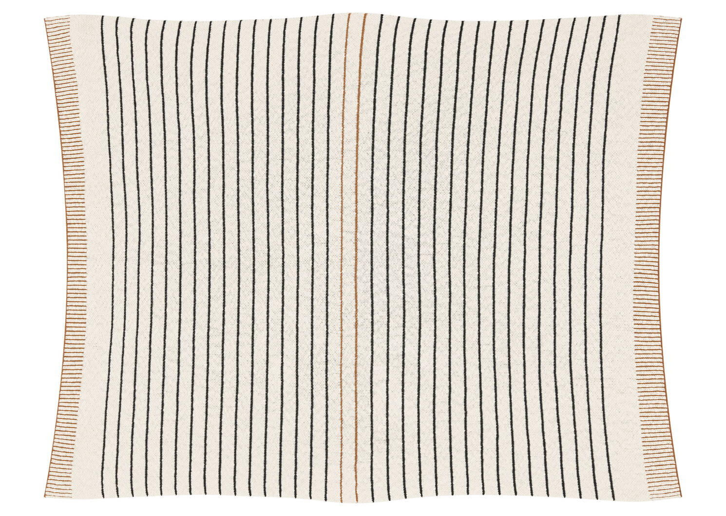 Tiva Cotton Striped Throw Nat/Blk/Carame