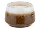 Bougie en pot Gaia brune/ivoire