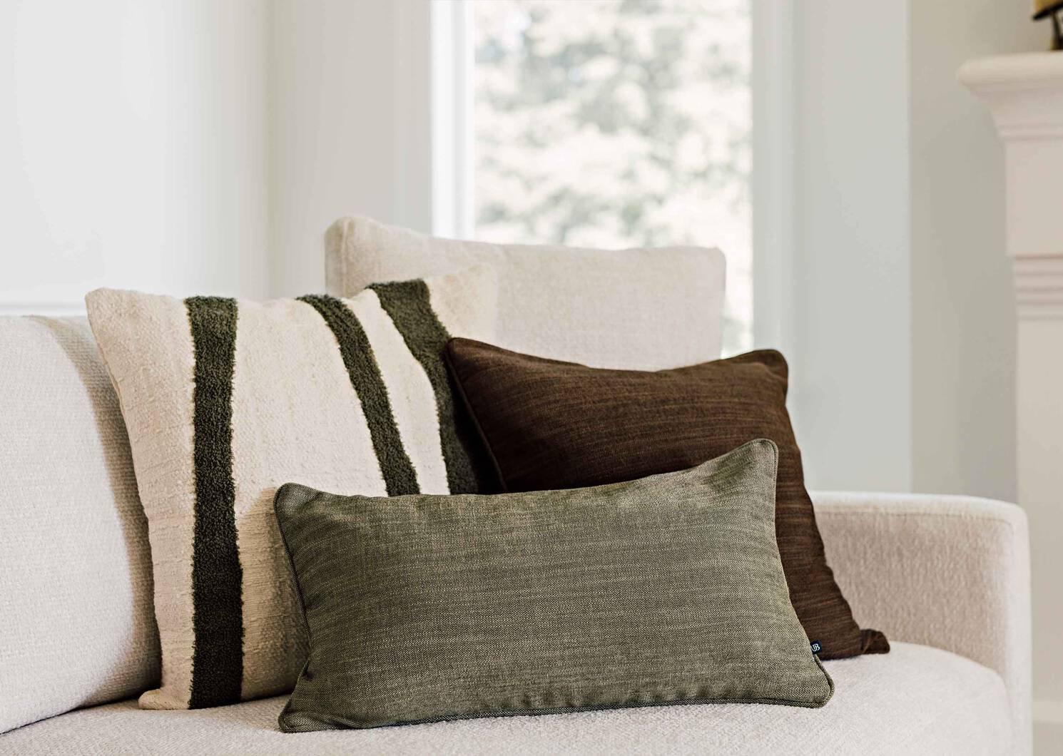 Astrid Pillow 20x20 Natural/Sage