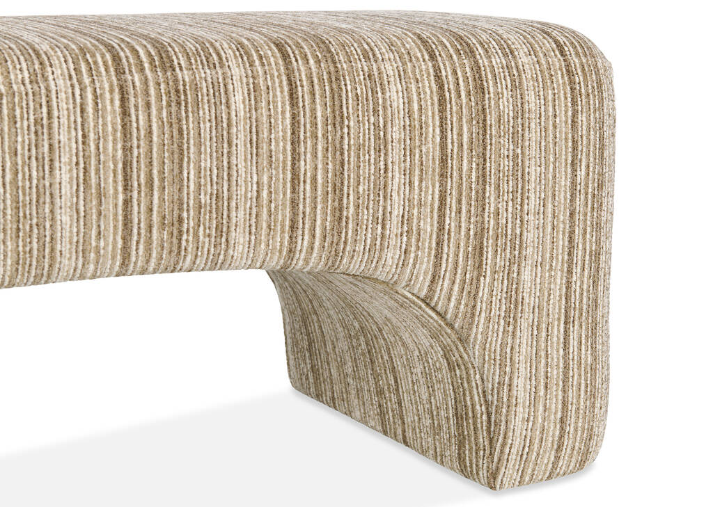 Banc rembourr&eacute; Frida, tg lit -Percy moka