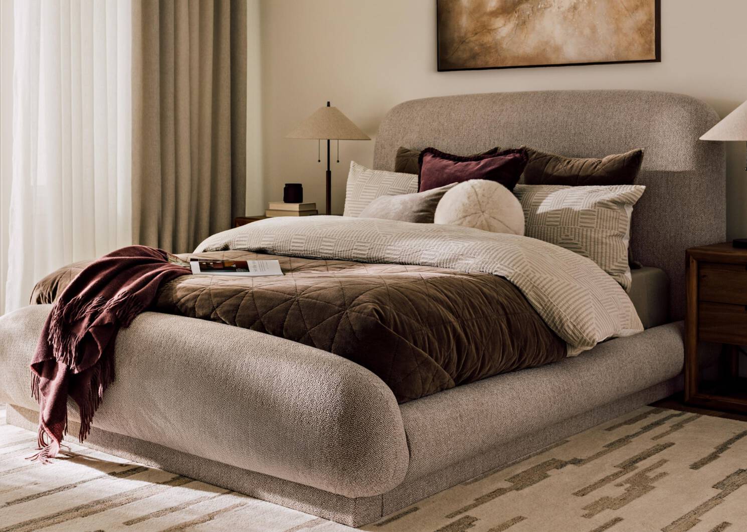 Dessus-de-lit velours de coton Joye ch.