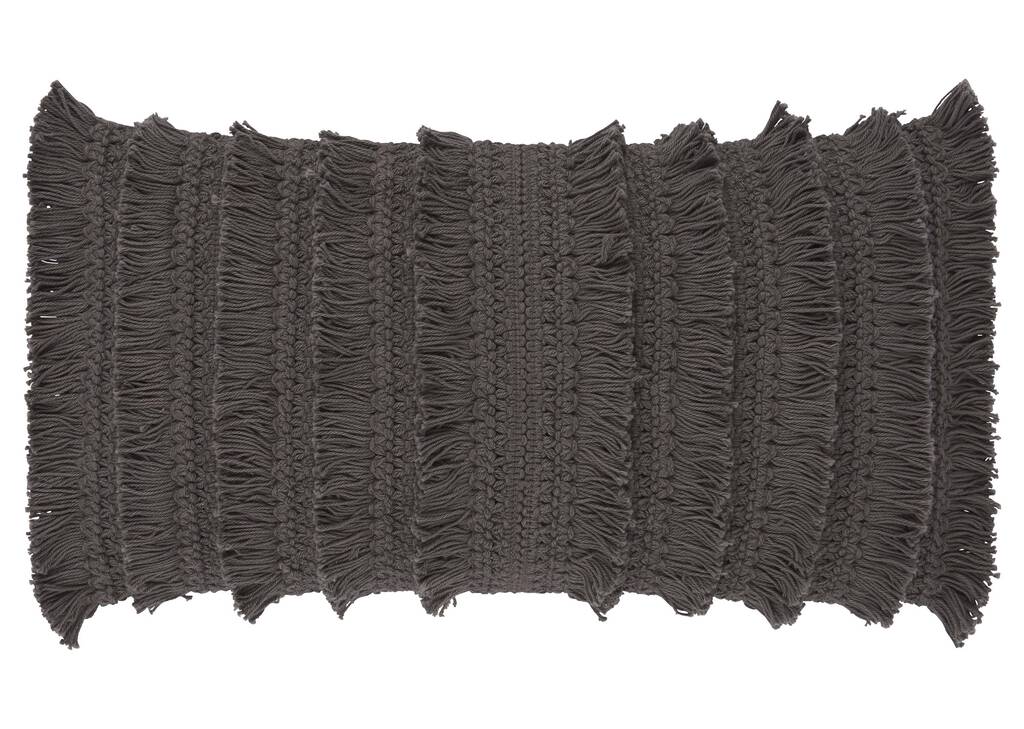 Coussin avec franges Astor 12x22 pavé