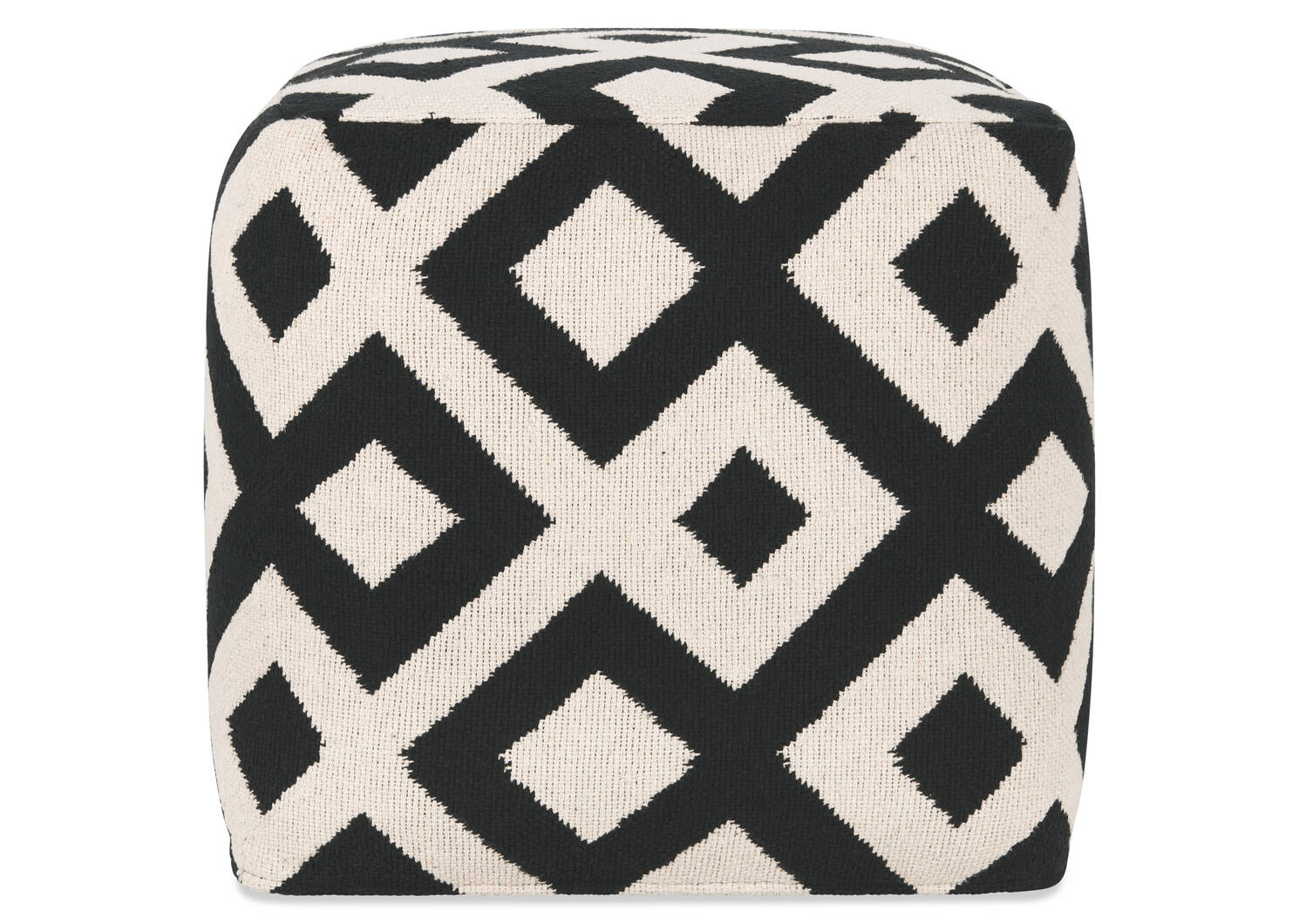 Devyn Pouf Natural/Black