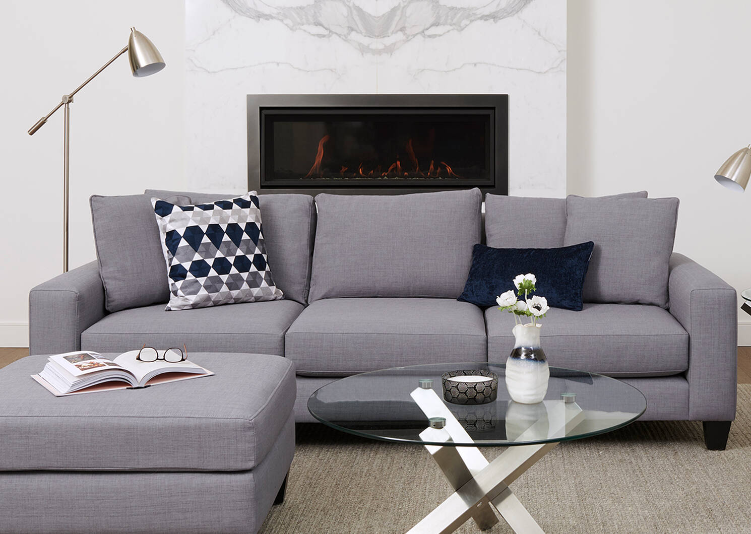 Bronx Sofa Tony Grey Urban Barn