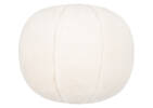 Tia Faux Fur Round Pillow Ivory