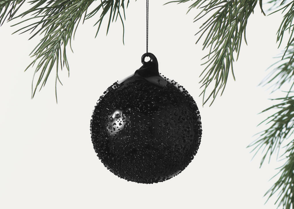 Vale Ball Ornament Black