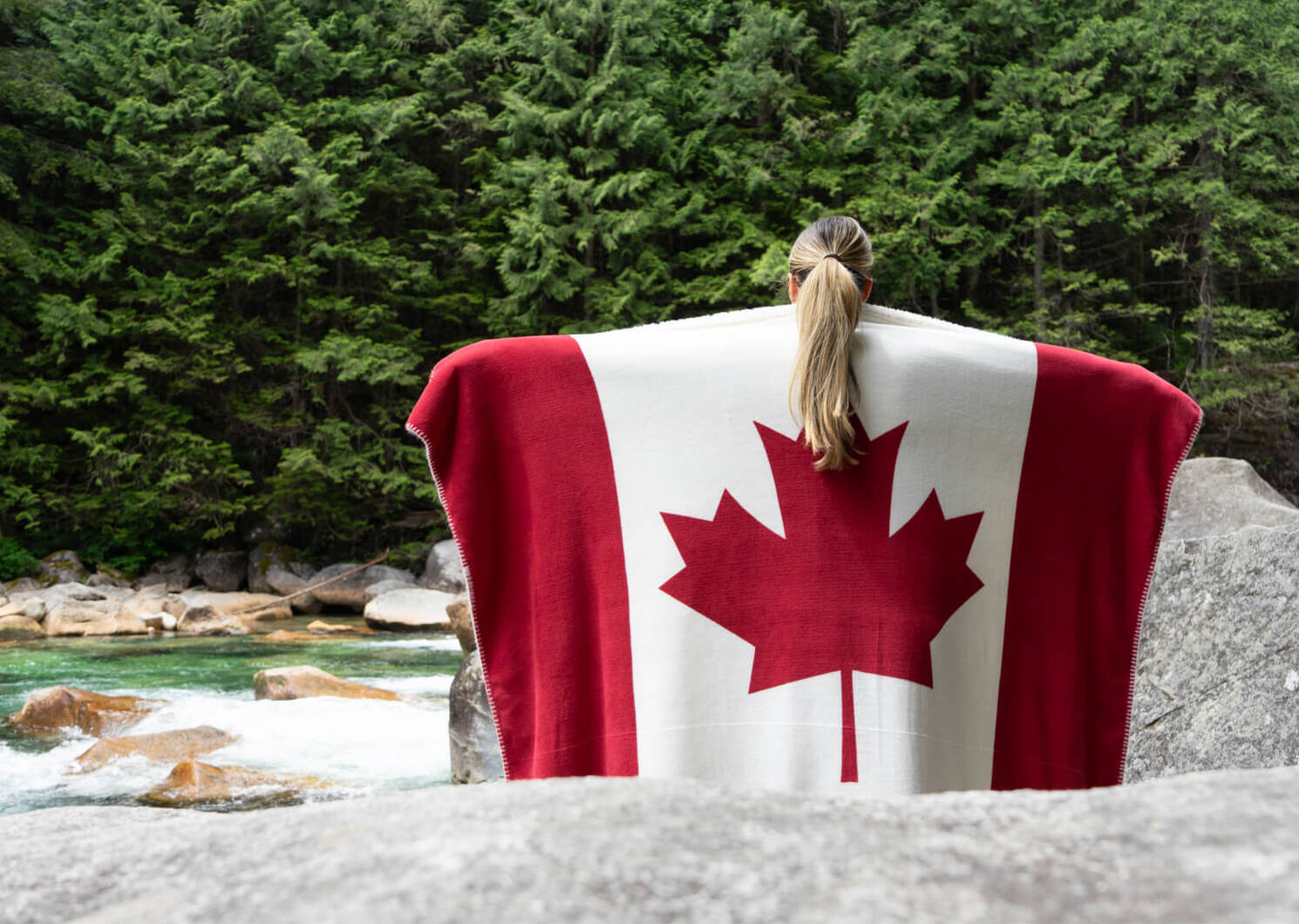 Jeté sherpa drapeau du Canada