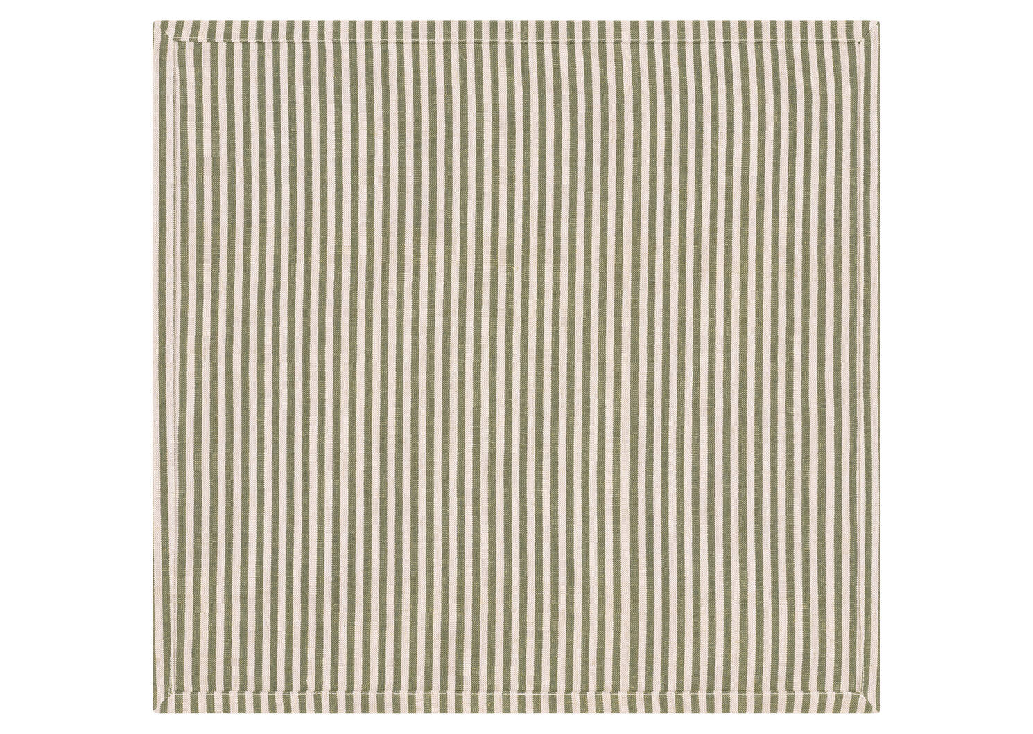 Ens. 6 serviettes rayé Audley vert/beige