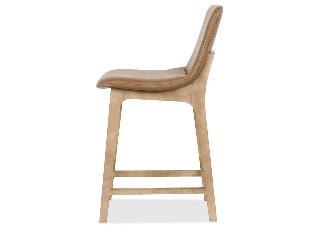 Ortega Lthr Counter Stool -Lakeshore Tan