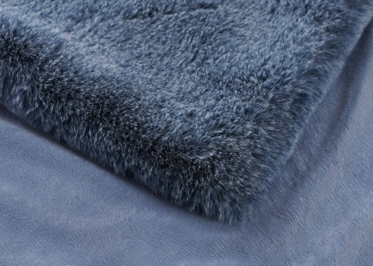 Ashcroft Faux Fur Throw Blue