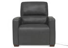 Fauteuil inc. en cuir Reese -Arlo fumée