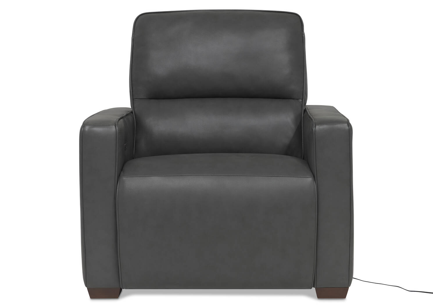 Reese Leather Recliner -Arlo Smoke