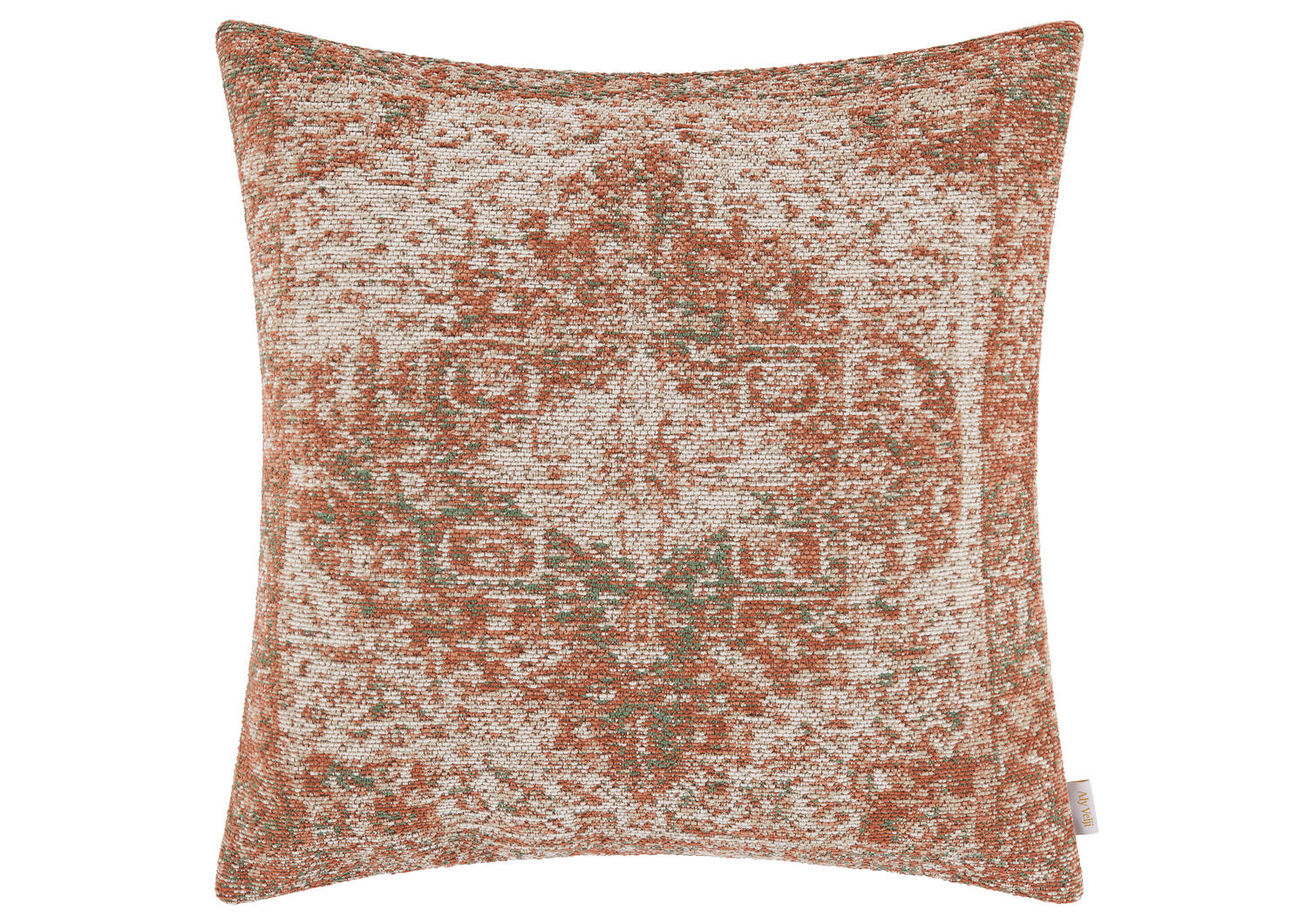 Coussin Aly Velji 24x24 crème/cann/vert