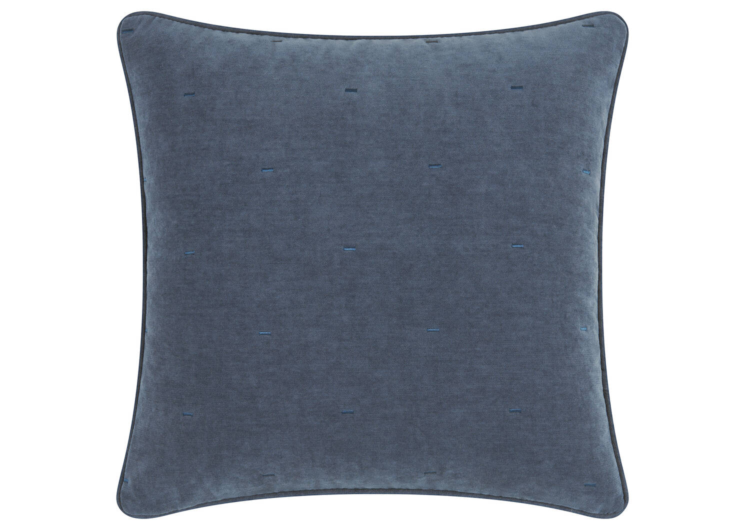 Coussin velours Hartmann 20x20 bleu mer