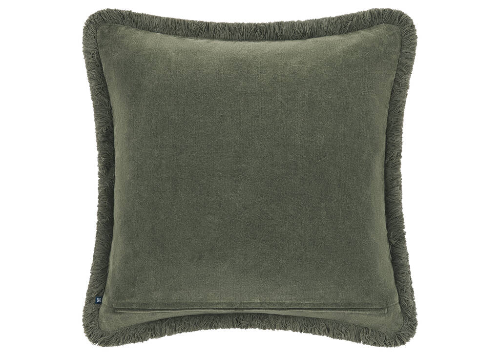 Coussin en velours Aline 20x20 boisé