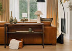 Gaetano Leather Sofa -Saddle Tan