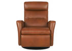 Fauteuil inc.en cuir Jasper -Sol muscade