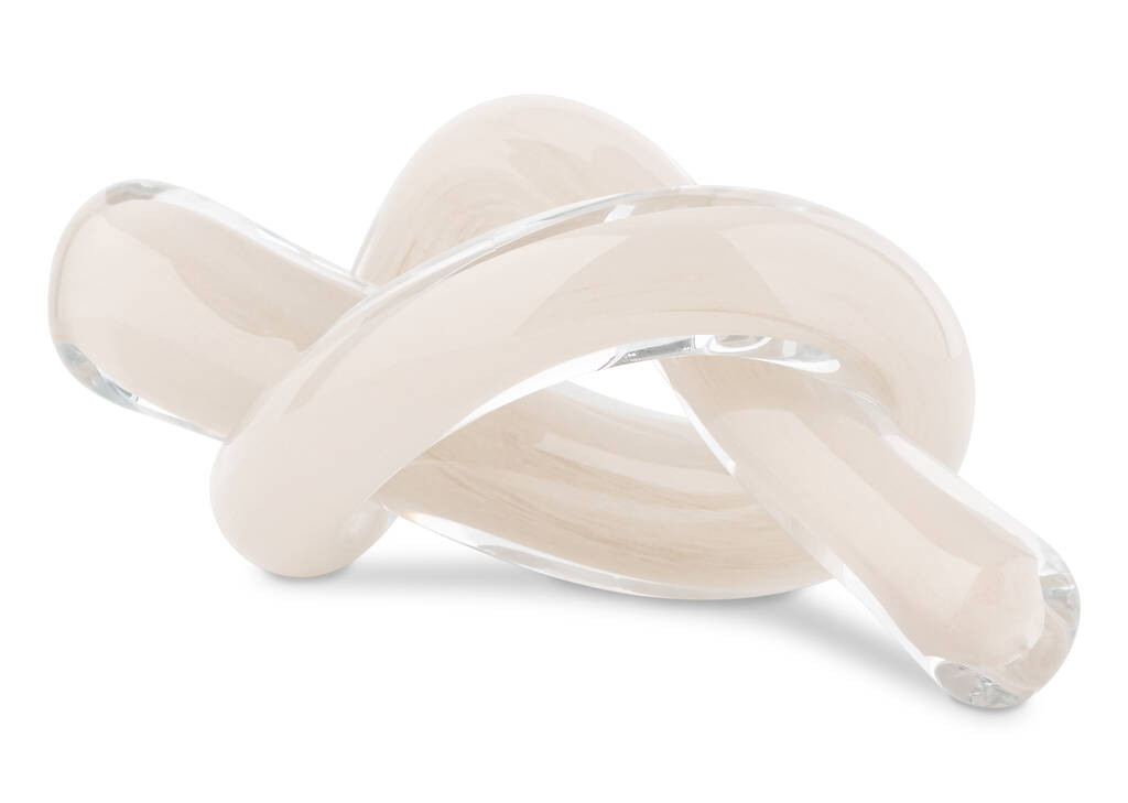 Knot Glass Decor Cream