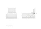 Parker Storage Bed -Heron White, QUEEN