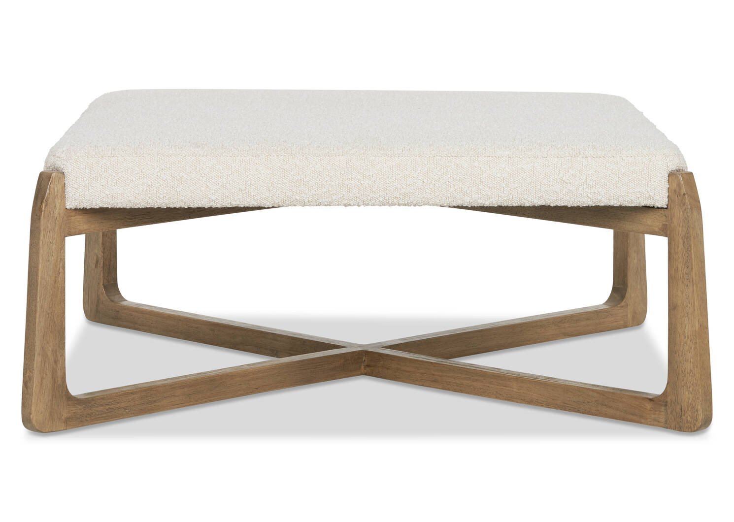 Brona Square 38" Ottoman -Amalie Ivory