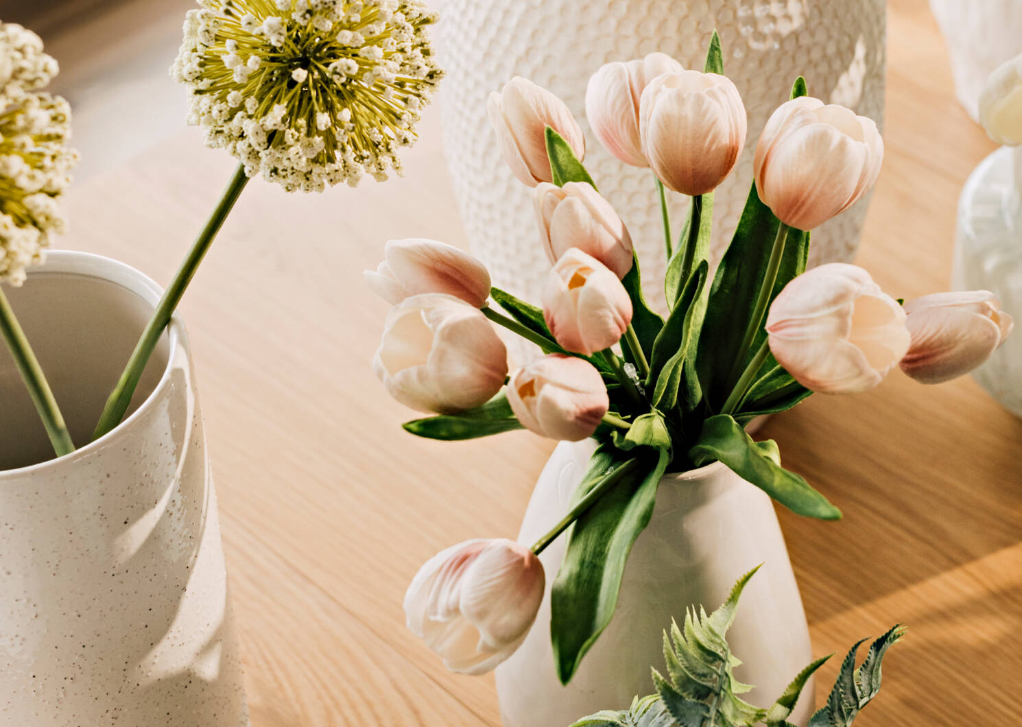 Agnes Tulip Bunch Pink/White
