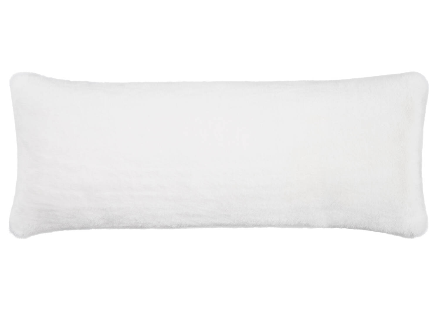 Coussin fausse fourr. Flora 14x36 blanc