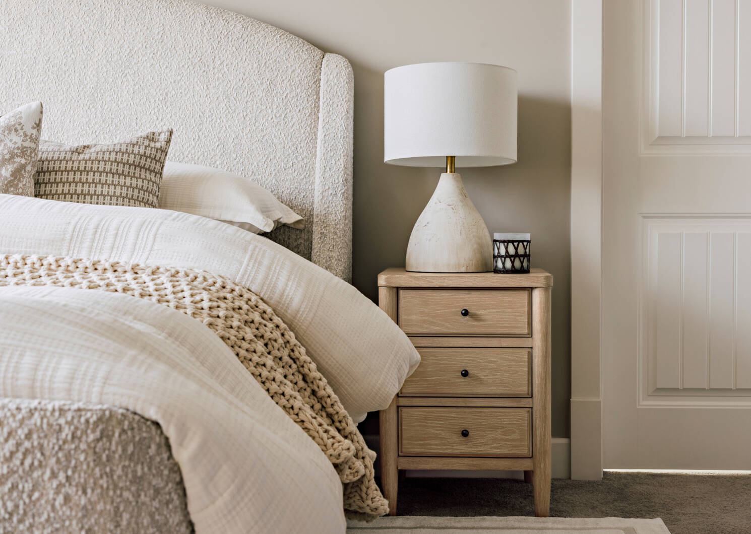 Saracino Bed -Zell Pearl, KING