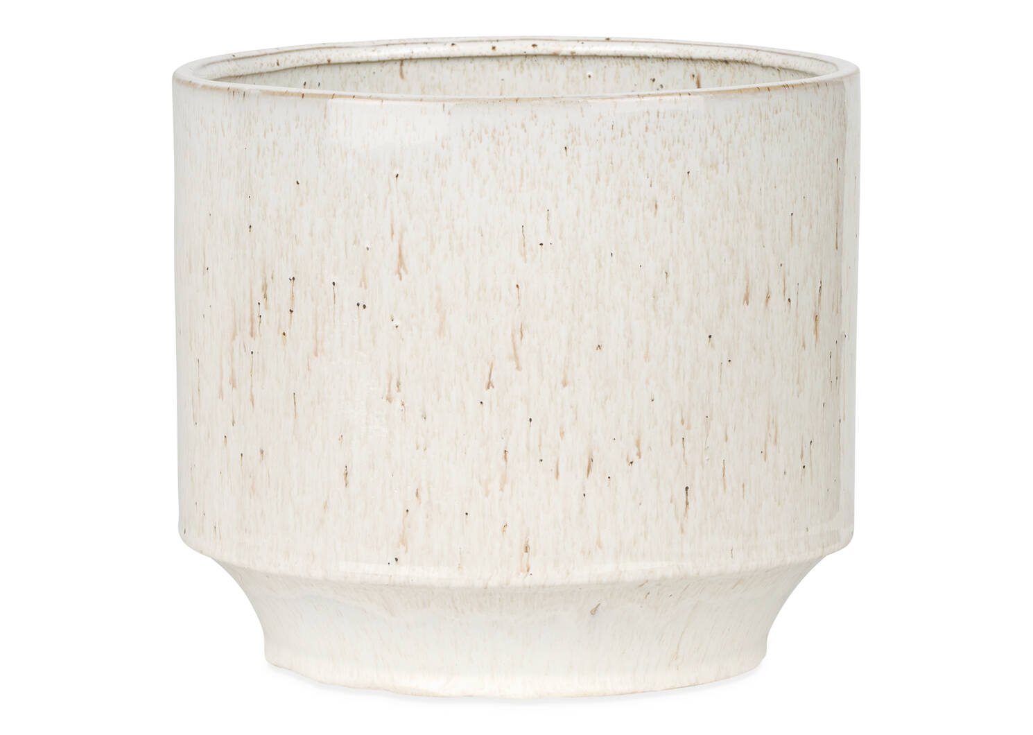 Fleur Planter Large Speckled White