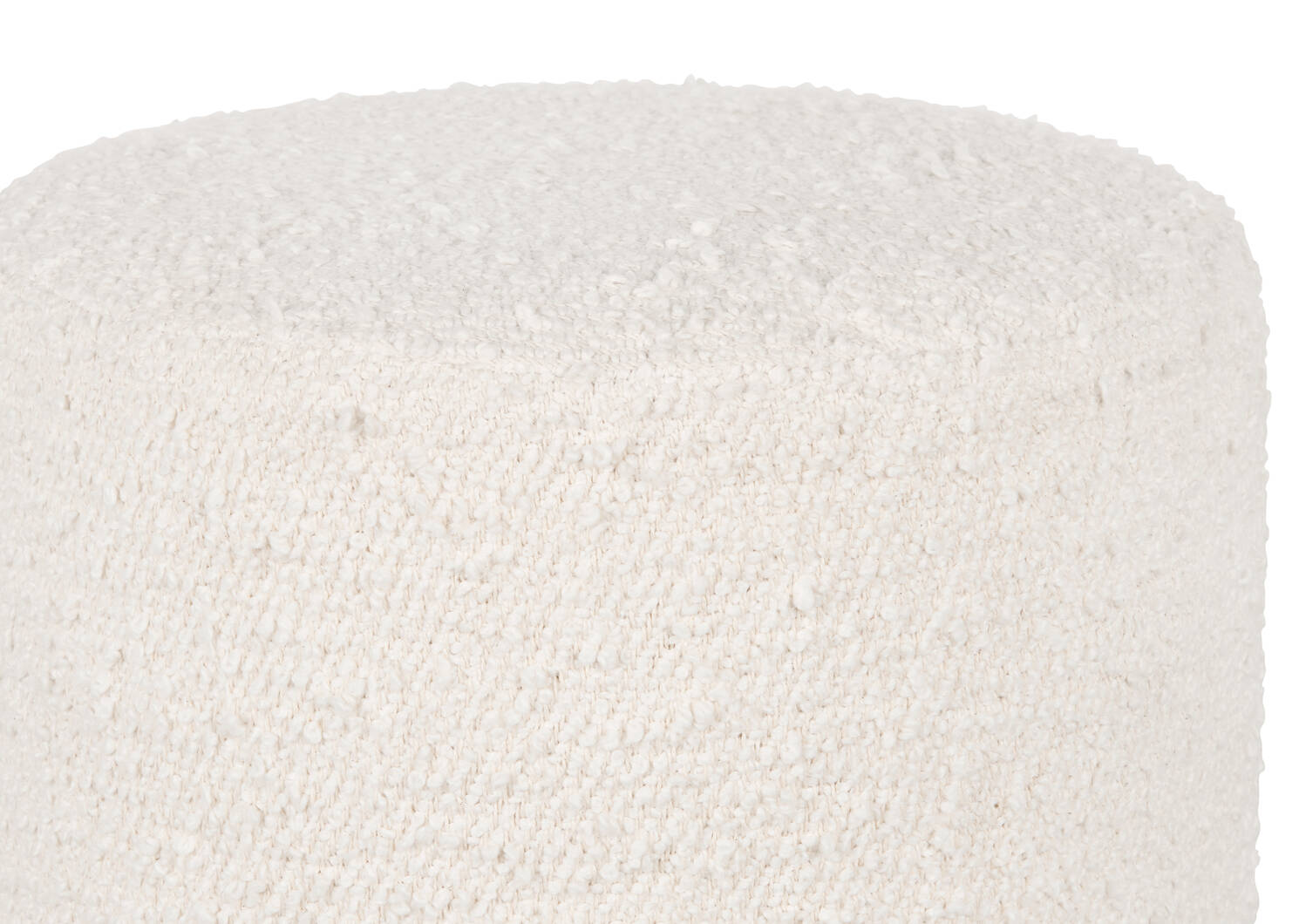 Pouf en coton Clarkson ivoire
