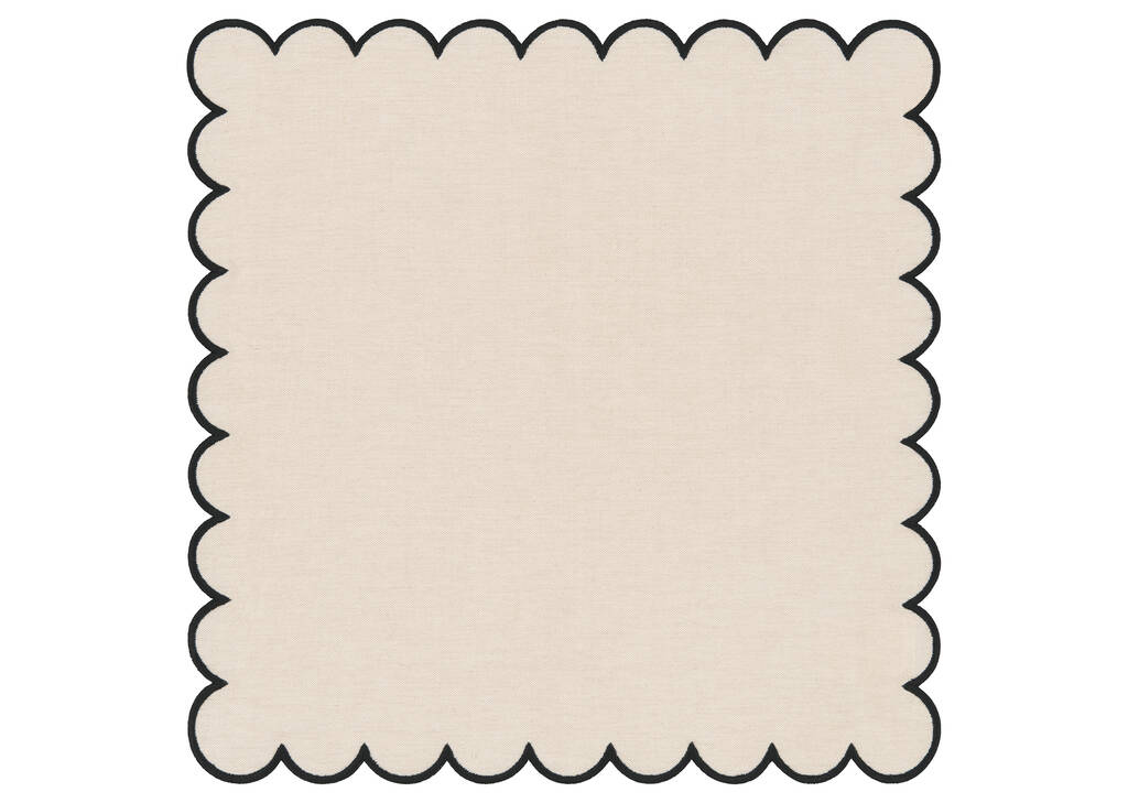 Ensemble de 6 serviettes Lark nat/noir