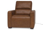 Fauteuil inc. en cuir Reese -Arlo rhum