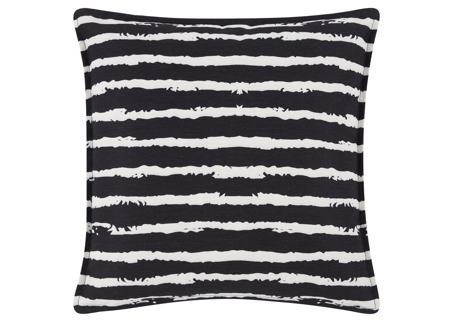 Coussin rayé Algarve 21x21 noir