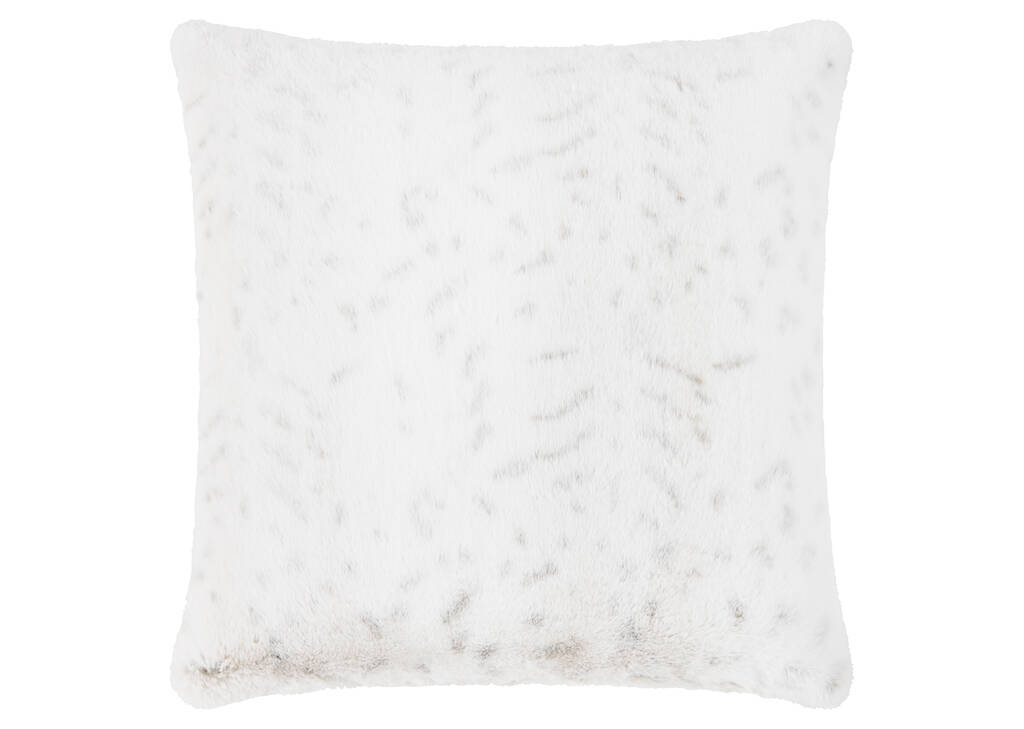 Alpine Faux Fur Toss 20x20 Snow Leopa