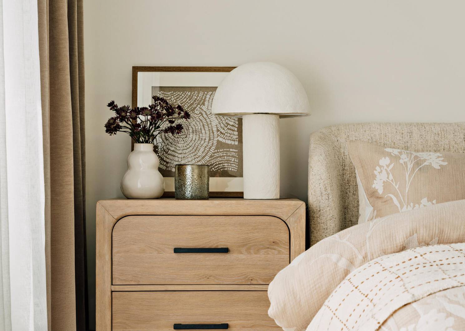 Lampe de table Tanay blanche