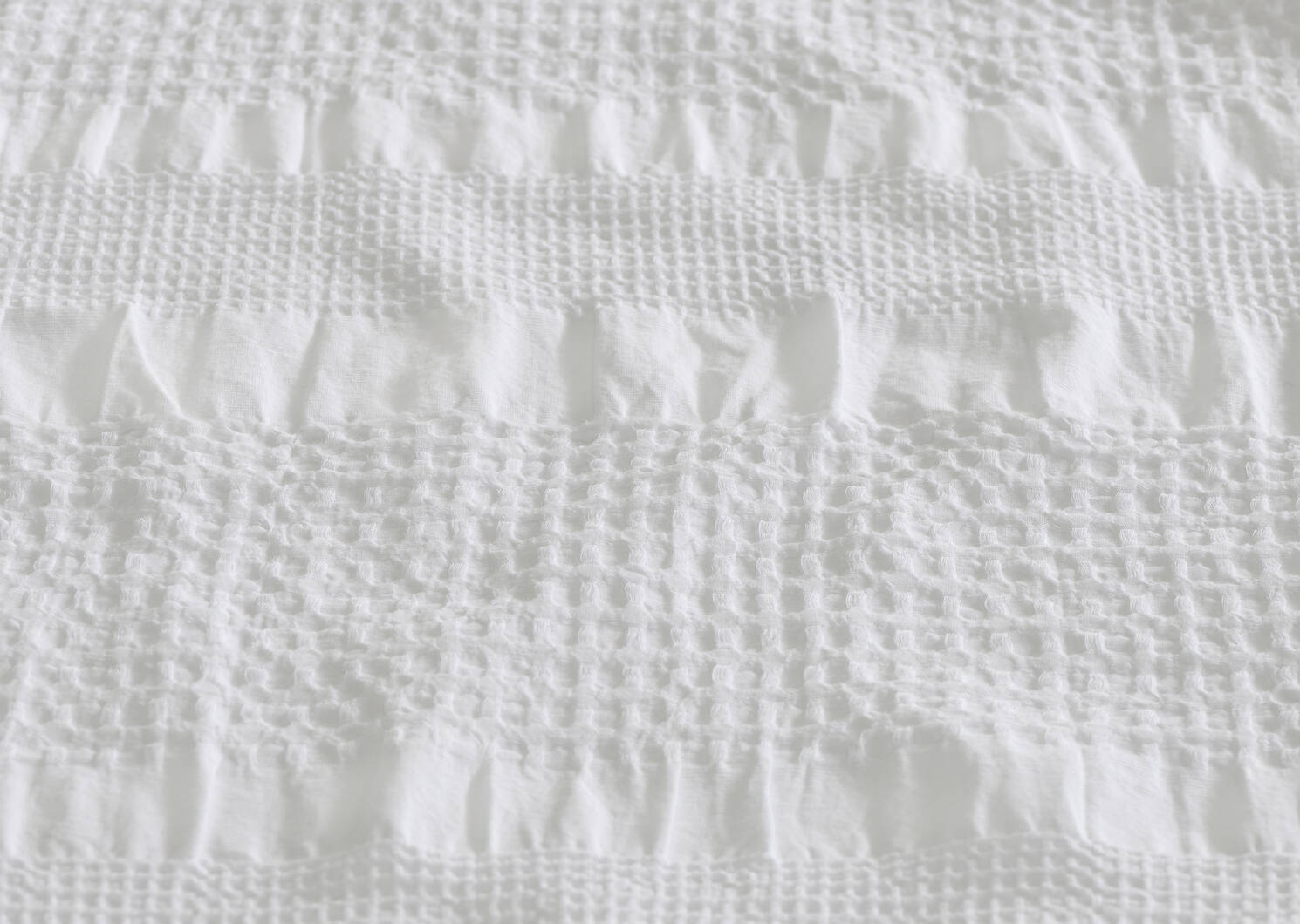 Juliet Cotton Duvet Set Queen White