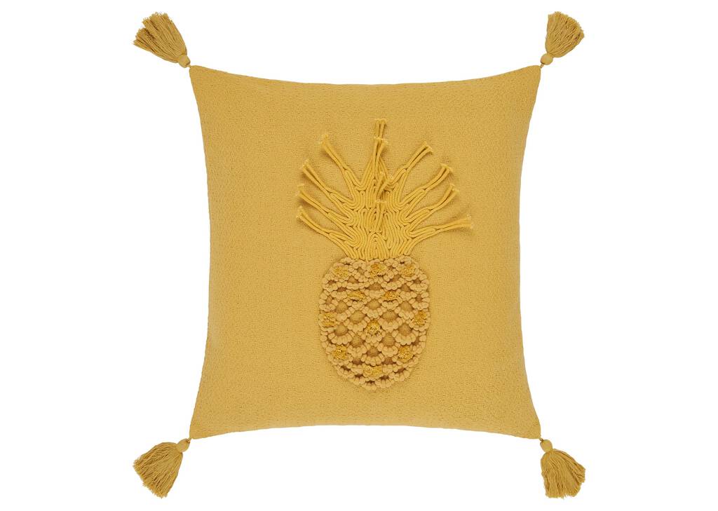 Coussin ananas Mahana 20x20 champ doré