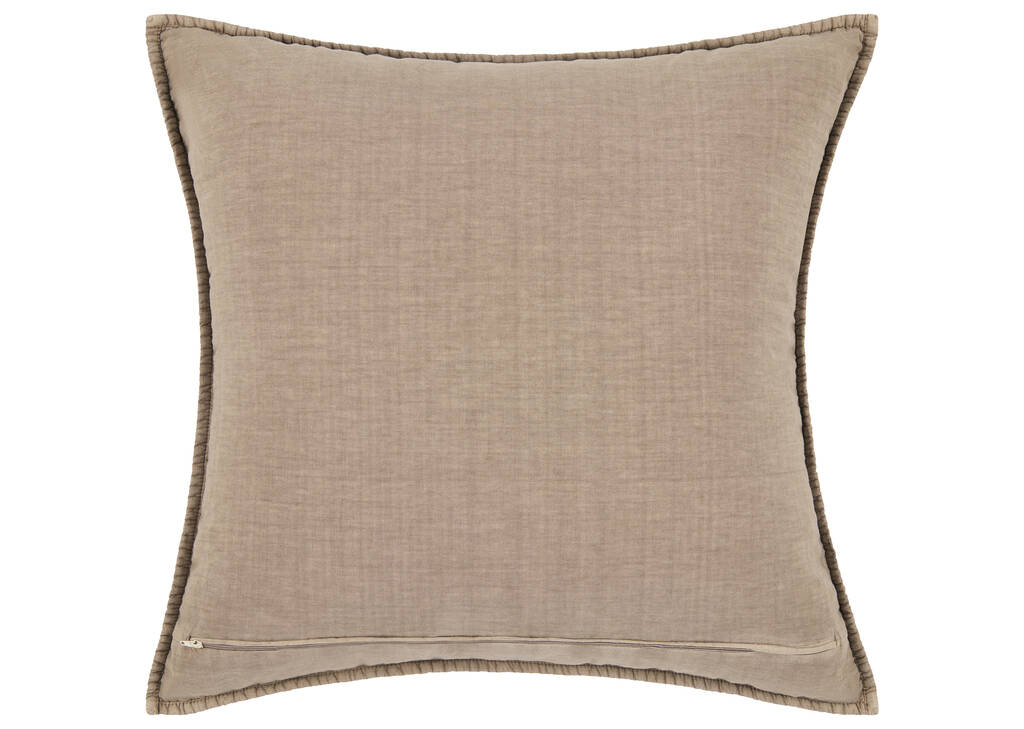 Joye Cotton Velvet Sham 24x24 Mushroom