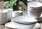 Crofton 16pc Dish Set Antique White
