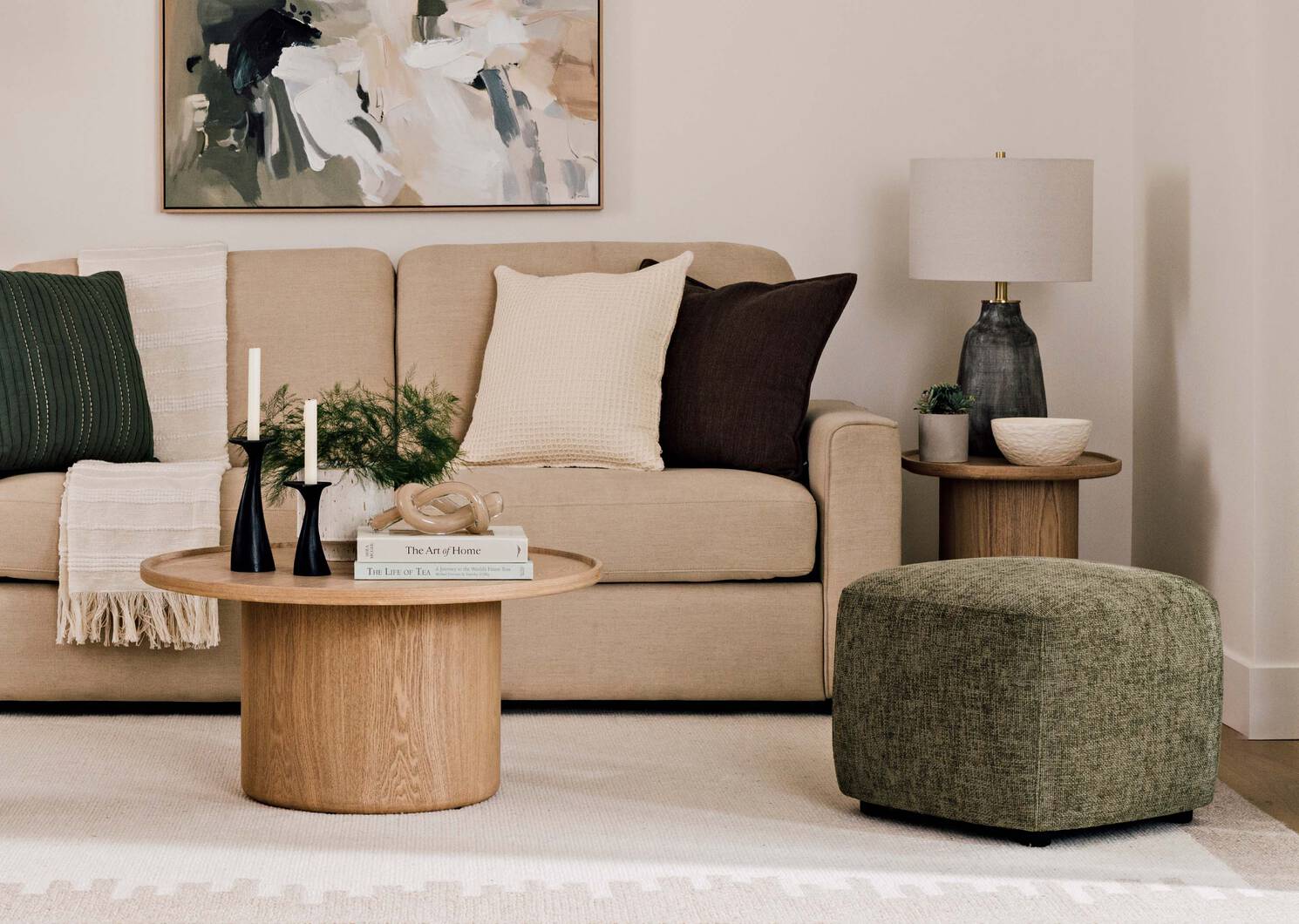 Kodie Ottoman -Bre Olive