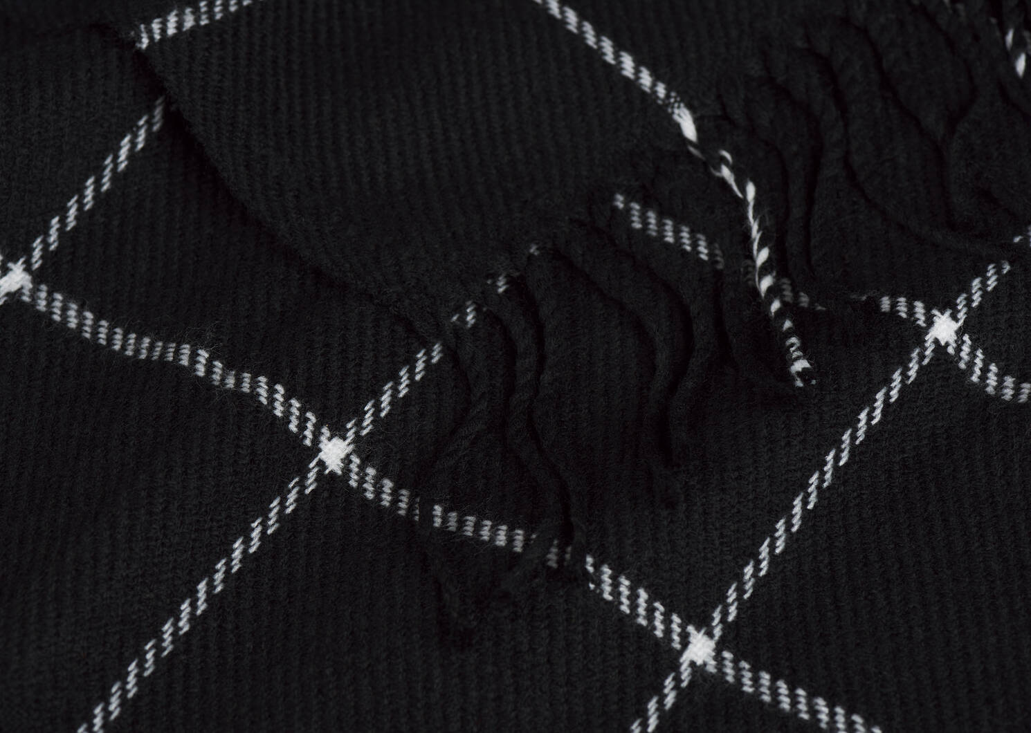 O'Hara Plaid Throw Black/White