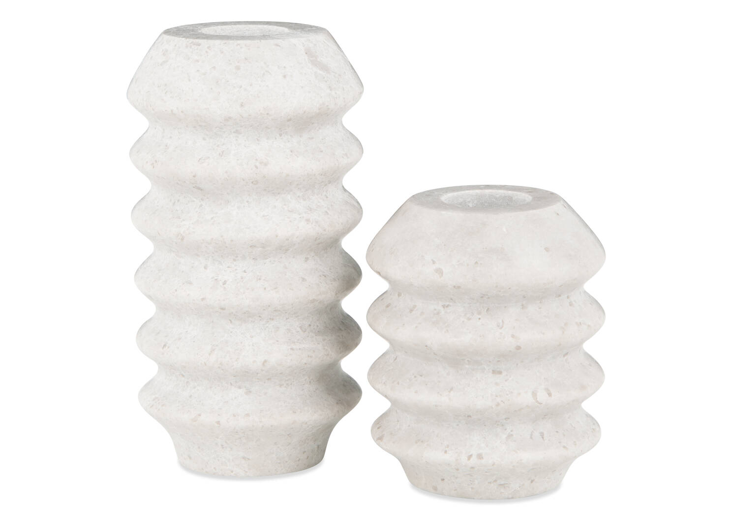 Bix Travertine Taper Holders