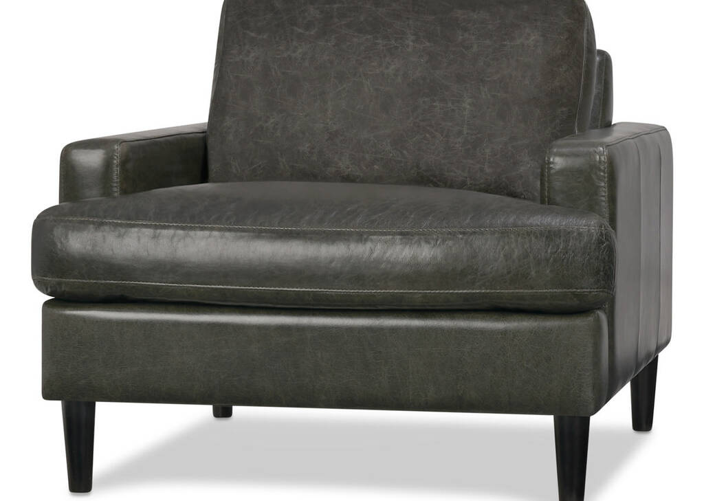 Fauteuil en cuir Savoy -Jasper graphite