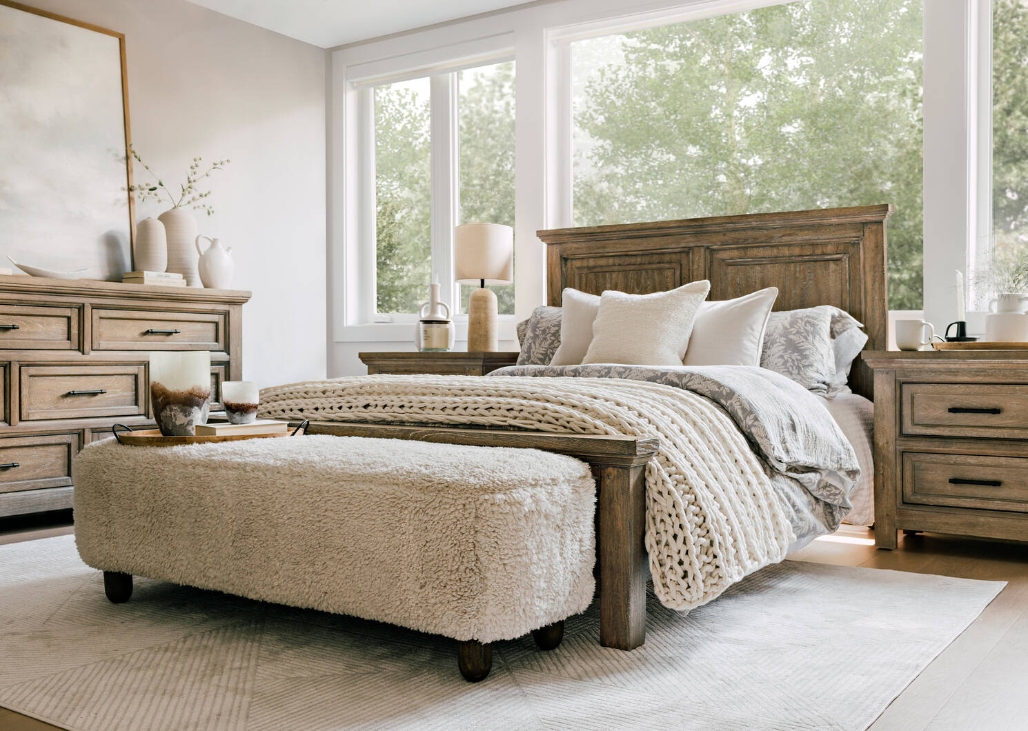 Tremblant Bed -Miles Khaki, QUEEN