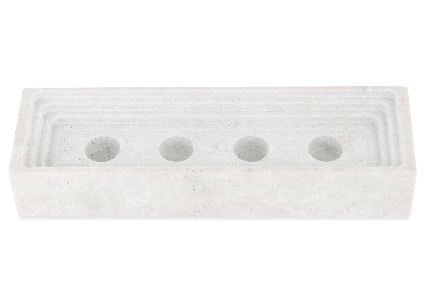 Elva Box Travertine Taper Holder