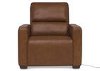 Fauteuil inc. en cuir Reese -Arlo rhum