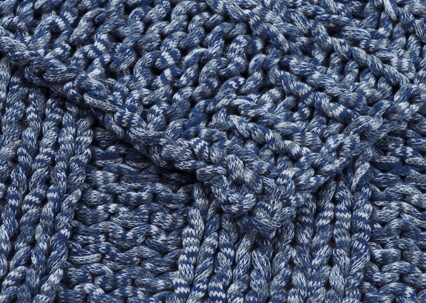 Keaton Chunky Throw Sea Blue/Navy