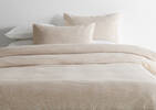 Catrin Cotton Duvet Set Queen Tan/Ivory