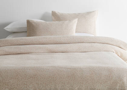 Catrin Cotton Duvet Sets Tan/Ivory